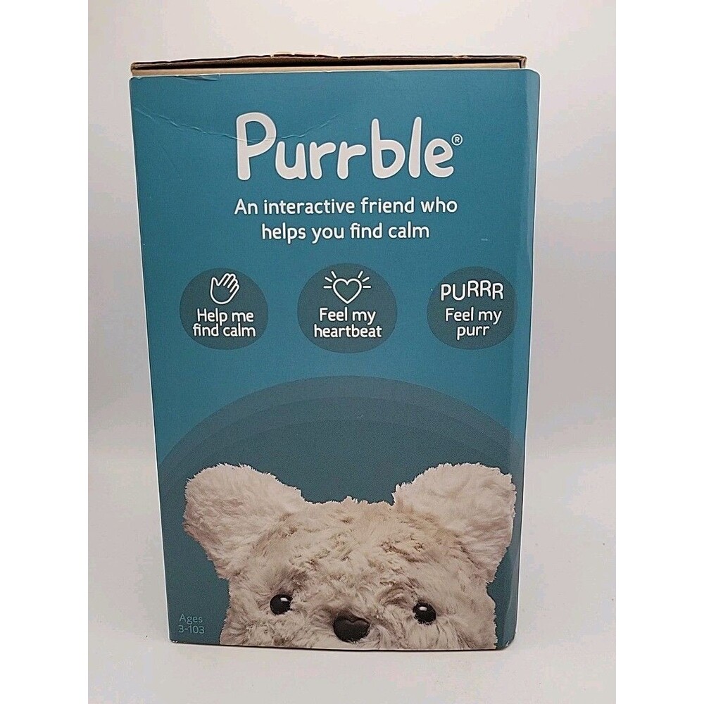 Purrble Calming Toy Companion with Dynamic Heartbeat and Soothing Purr NIB